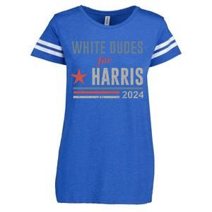 White Dudes For Harris Kamala 2024 Enza Ladies Jersey Football T-Shirt