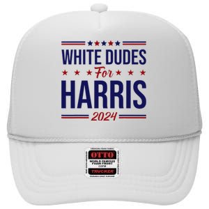 White Dudes For Harris High Crown Mesh Back Trucker Hat