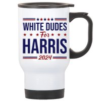 White Dudes For Harris Stainless Steel Travel Mug