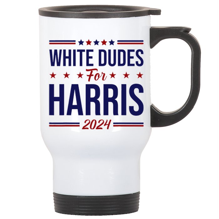 White Dudes For Harris Stainless Steel Travel Mug