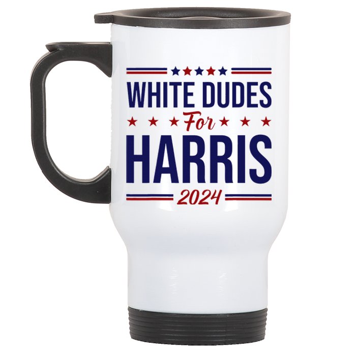 White Dudes For Harris Stainless Steel Travel Mug