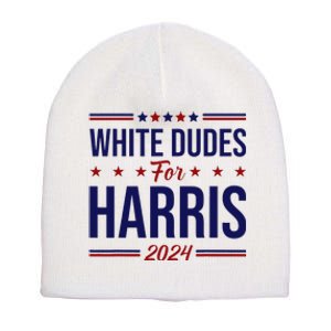 White Dudes For Harris Short Acrylic Beanie