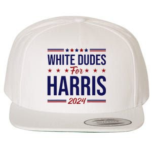 White Dudes For Harris Wool Snapback Cap