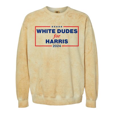 White Dudes For Harris 2024 Colorblast Crewneck Sweatshirt