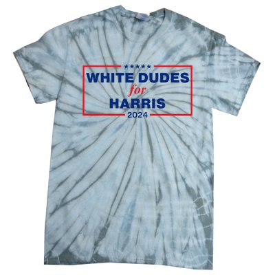 White Dudes For Harris 2024 Tie-Dye T-Shirt