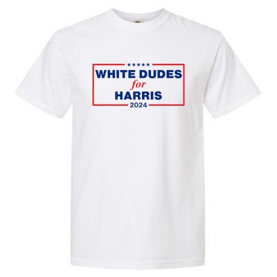 White Dudes For Harris 2024 Garment-Dyed Heavyweight T-Shirt