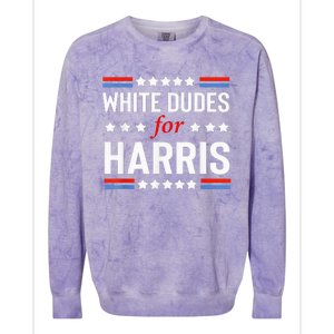 White Dudes For Kamala Harris Colorblast Crewneck Sweatshirt