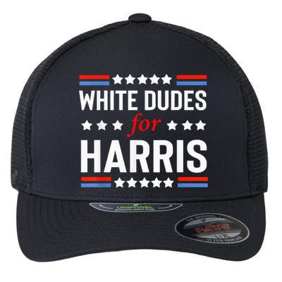 White Dudes For Kamala Harris Flexfit Unipanel Trucker Cap