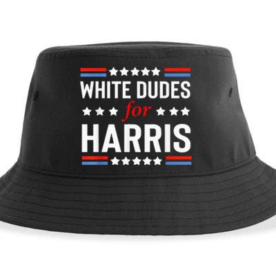 White Dudes For Kamala Harris Sustainable Bucket Hat