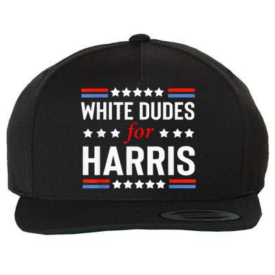 White Dudes For Kamala Harris Wool Snapback Cap