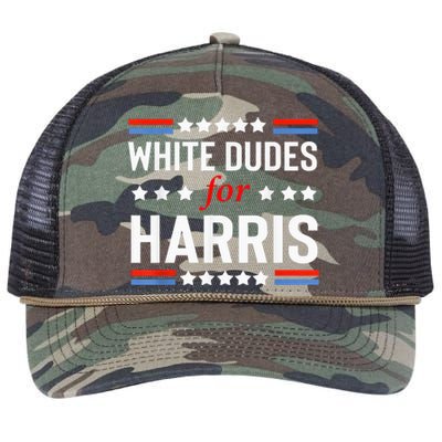 White Dudes For Kamala Harris Retro Rope Trucker Hat Cap