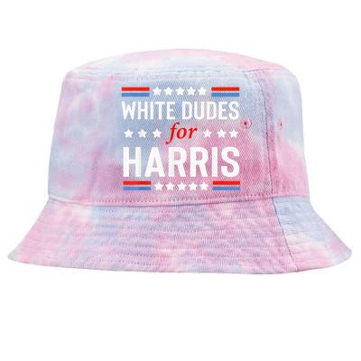 White Dudes For Kamala Harris Tie-Dyed Bucket Hat