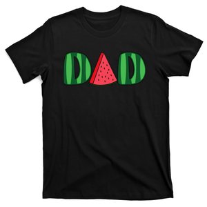 Watermelon Dad Fruitarian Lover Summer Father Fruit Slice T-Shirt