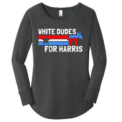 White Dudes For Harris Kamala Harris Women's Perfect Tri Tunic Long Sleeve Shirt