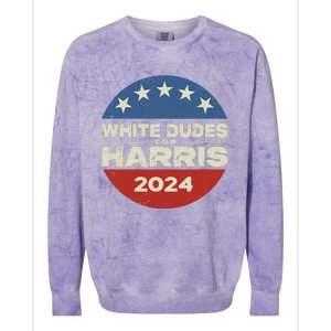 White Dudes For Harris Kamala 2024 Colorblast Crewneck Sweatshirt