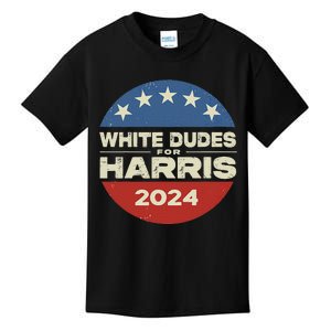 White Dudes For Harris Kamala 2024 Kids T-Shirt