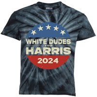 White Dudes For Harris Kamala 2024 Kids Tie-Dye T-Shirt