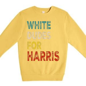 White Dudes For Harris Premium Crewneck Sweatshirt