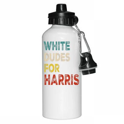 White Dudes For Harris Aluminum Water Bottle 