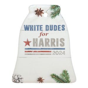 White Dudes For Harris Ceramic Bell Ornament