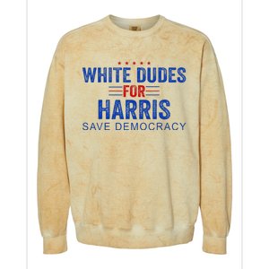 White Dudes For Harris Kamala Harris 2024 47th President Colorblast Crewneck Sweatshirt