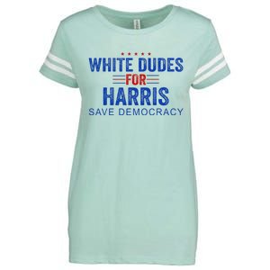 White Dudes For Harris Kamala Harris 2024 47th President Enza Ladies Jersey Football T-Shirt