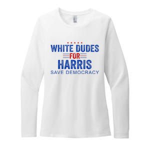 White Dudes For Harris Kamala Harris 2024 47th President Womens CVC Long Sleeve Shirt