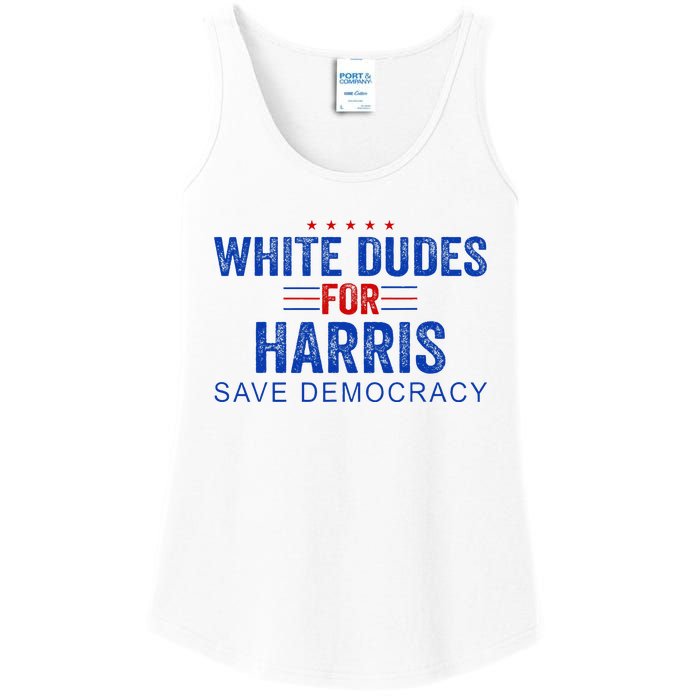 White Dudes For Harris Kamala Harris 2024 47th President Ladies Essential Tank