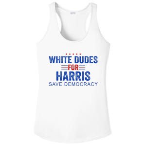 White Dudes For Harris Kamala Harris 2024 47th President Ladies PosiCharge Competitor Racerback Tank