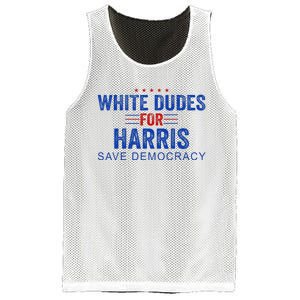 White Dudes For Harris Kamala Harris 2024 47th President Mesh Reversible Basketball Jersey Tank