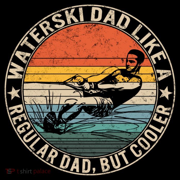 Waterski Dad Fathers Day Ski Lover Dad Water Skiing Rider Gift Flatbill Hat