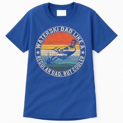 Waterski Dad Fathers Day Ski Lover Dad Water Skiing Rider Gift Tall T-Shirt