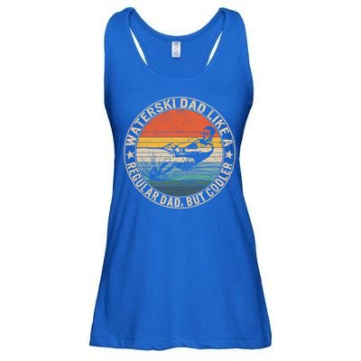 Waterski Dad Fathers Day Ski Lover Dad Water Skiing Rider Gift Ladies Essential Flowy Tank