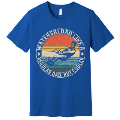 Waterski Dad Fathers Day Ski Lover Dad Water Skiing Rider Gift Premium T-Shirt