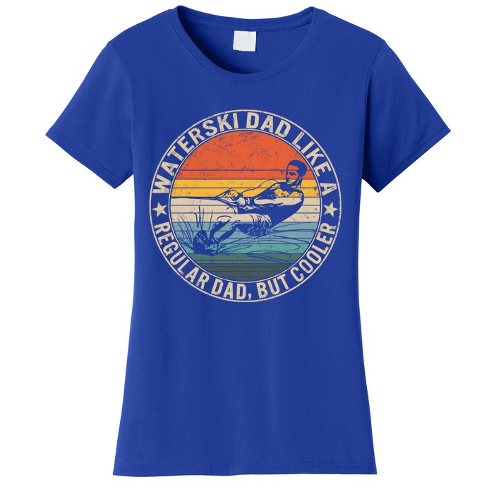 Waterski Dad Fathers Day Ski Lover Dad Water Skiing Rider Gift Women's T-Shirt