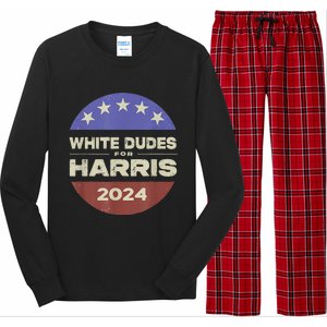 White Dudes For Harris 2024 Long Sleeve Pajama Set