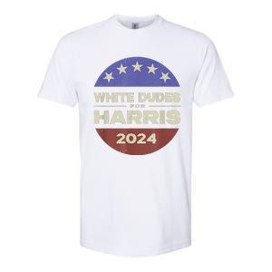 White Dudes For Harris 2024 Softstyle CVC T-Shirt