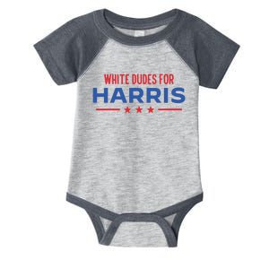 White Dudes For Harris President Election Kamala Harris 2024 Infant Baby Jersey Bodysuit