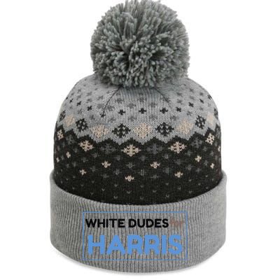 White Dudes For Kamala Harris 2024 President The Baniff Cuffed Pom Beanie