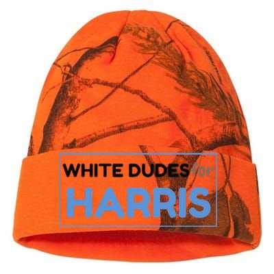 White Dudes For Kamala Harris 2024 President Kati Licensed 12" Camo Beanie