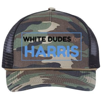 White Dudes For Kamala Harris 2024 President Retro Rope Trucker Hat Cap