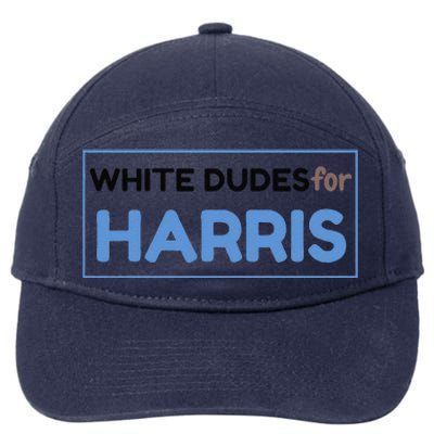 White Dudes For Kamala Harris 2024 President 7-Panel Snapback Hat