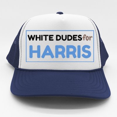 White Dudes For Kamala Harris 2024 President Trucker Hat