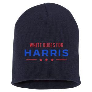 White Dudes For Harris Short Acrylic Beanie