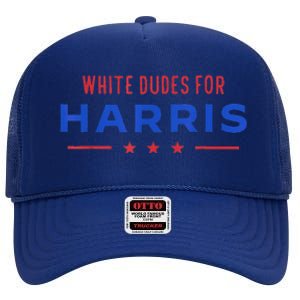 White Dudes For Harris High Crown Mesh Back Trucker Hat