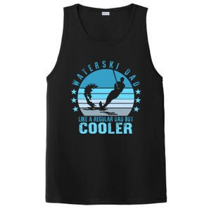 Waterski Dad Fathers Day Ski Lover Dad Water Skiing Rider Cute Gift PosiCharge Competitor Tank