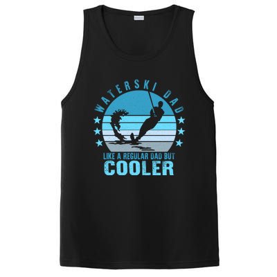 Waterski Dad Fathers Day Ski Lover Dad Water Skiing Rider Cute Gift PosiCharge Competitor Tank