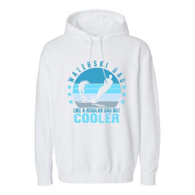 Waterski Dad Fathers Day Ski Lover Dad Water Skiing Rider Cute Gift Garment-Dyed Fleece Hoodie