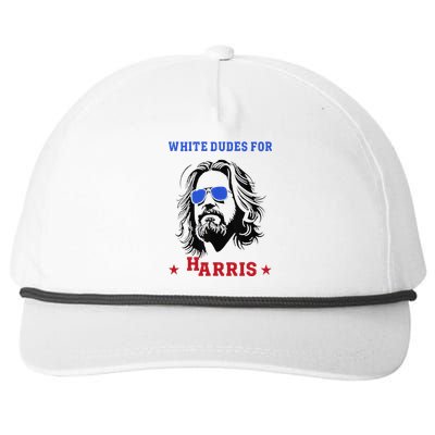 White Dudes For Kamala Harris 2024 Snapback Five-Panel Rope Hat