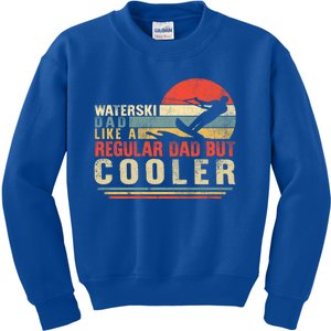 Waterski Dad Fathers Day Ski Lover Dad Water Skiing Rider Gift Kids Sweatshirt